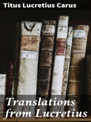 cover image of Translations from Lucretius
